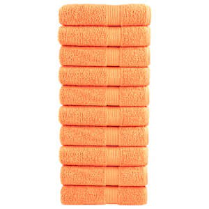 Premium ručníky SOLUND 10 ks oranžové 70 x 140 cm 600 g/m² - obrázek 1