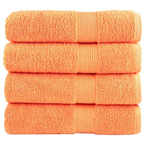 Prémiové osušky SOLUND 4 ks oranžové 100x150 cm 600 g/m² - obrázek 1
