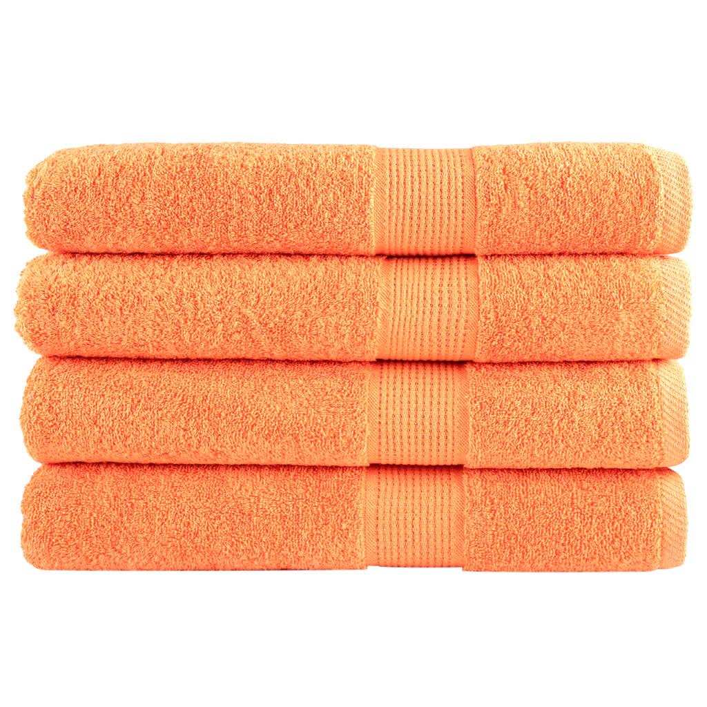 Premium-Saunatücher 4 Stk. Orange 80×200 600g/m² 100% Baumwolle