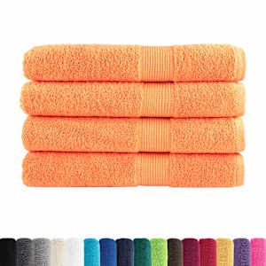 Premium ručníky SOLUND 4 ks oranžové 80 x 200 cm 600 g/m² - obrázek 2