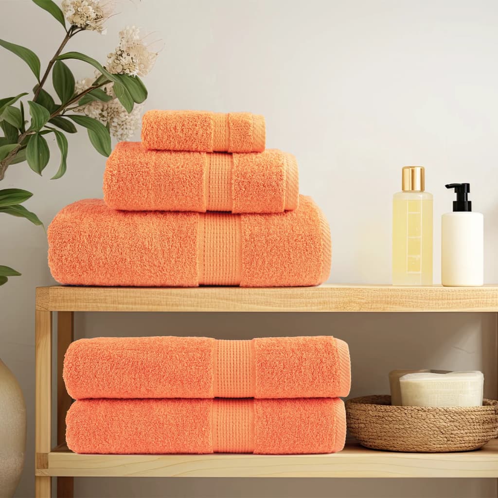 Thumbnail - vidaXL Premium-Saunatücher SOLUND 10 Stk. Orange 80x200 cm 600 g/m²