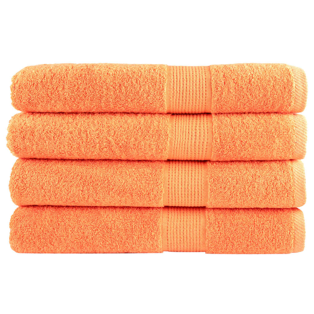 vidaXL Premium ručníky SOLUND 4 ks oranžové 100 x 200 cm 600 g/m²