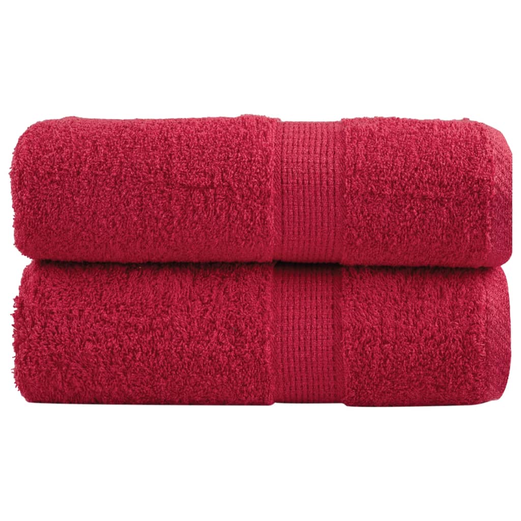 Premium-Gästetücher 2 Stk. Rot 30×50 cm 600 g/m² 100% Baumwolle