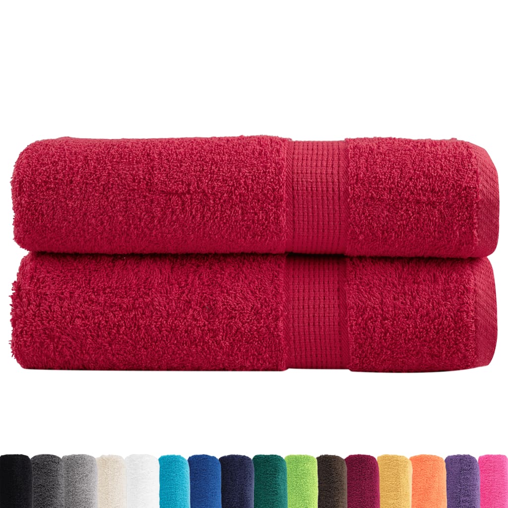 vidaXL Badhanddoeken SOLUND 2 st 600 g/m² 100x150 cm afbeelding