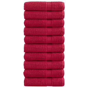 Prémiové osušky SOLUND 10 ks červené 100x150 cm 600 g/m² - obrázek 1
