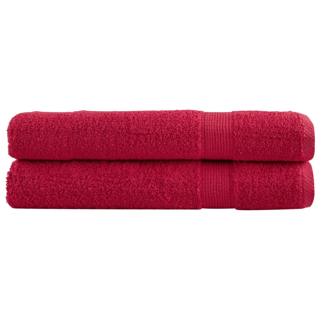 vidaXL Premium ručníky SOLUND 2 ks červené 80 x 200 cm 600 g/m²
