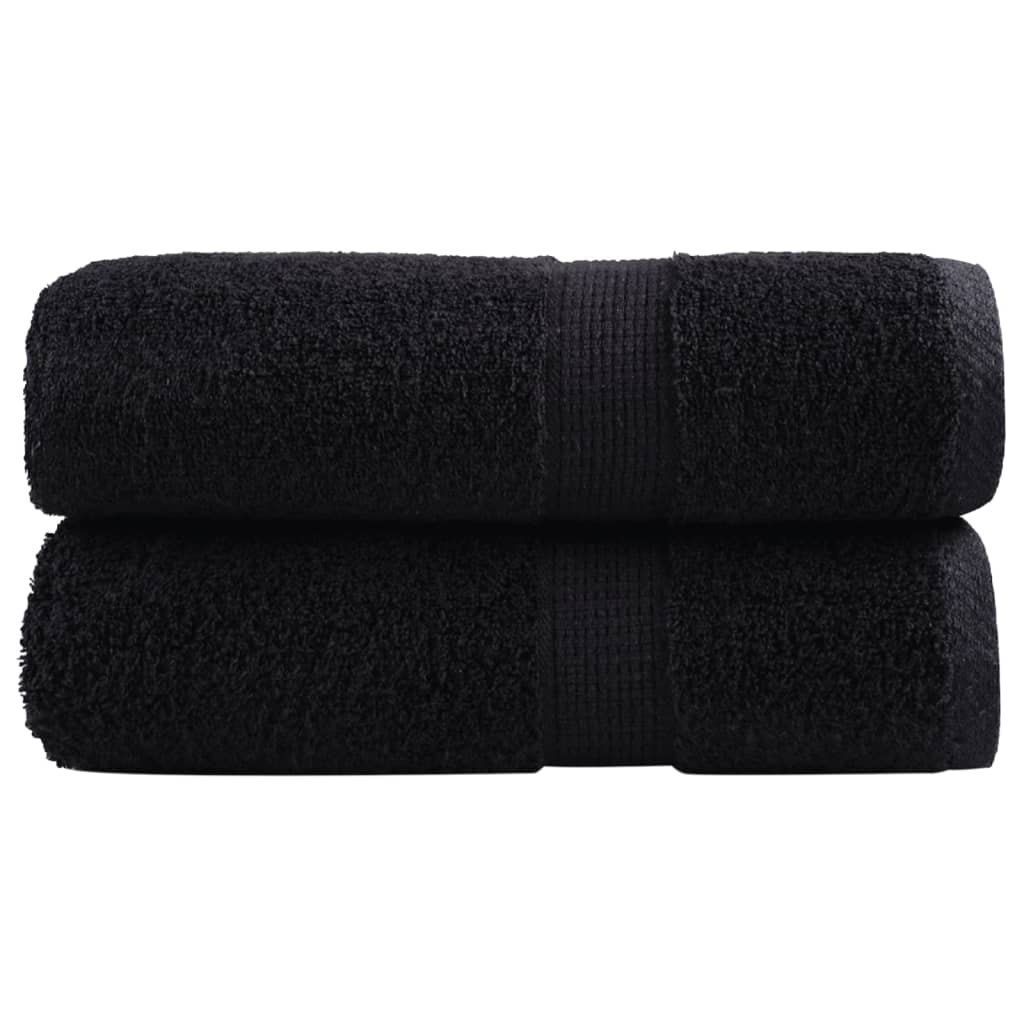 vidaXL Prémiové mycí utěrky SOLUND 2 ks černé 30x30 cm 600 g/m²