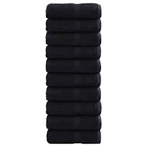 Premium brisače za goste SOLUND 10 kosov črne 30x50 cm 600 g/m²