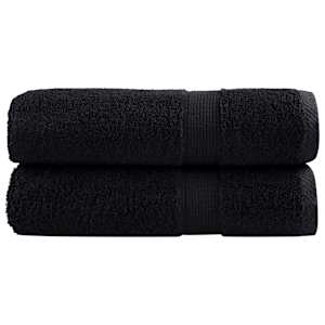 Premium brisače za roke SOLUND 2 kosa črne 50x100 cm 600 g/m²