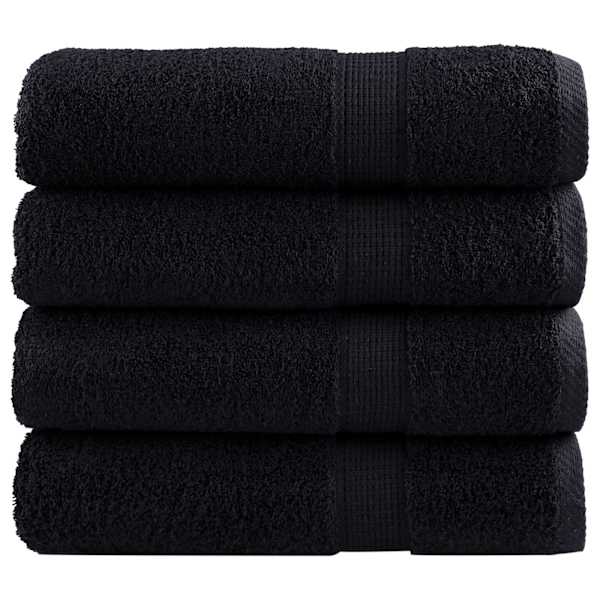 vidaXL premium-klassi k&auml;ter&auml;tikud SOLUND 4 tk mustad 50 x 100 cm 600 g/m&sup2;