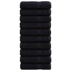 Premium ručníky SOLUND 10 ks černé 50 x 100 cm 600 g/m²