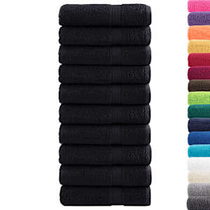 Premium ručníky SOLUND 10 ks černé 70 x 140 cm 600 g/m² - obrázek 2