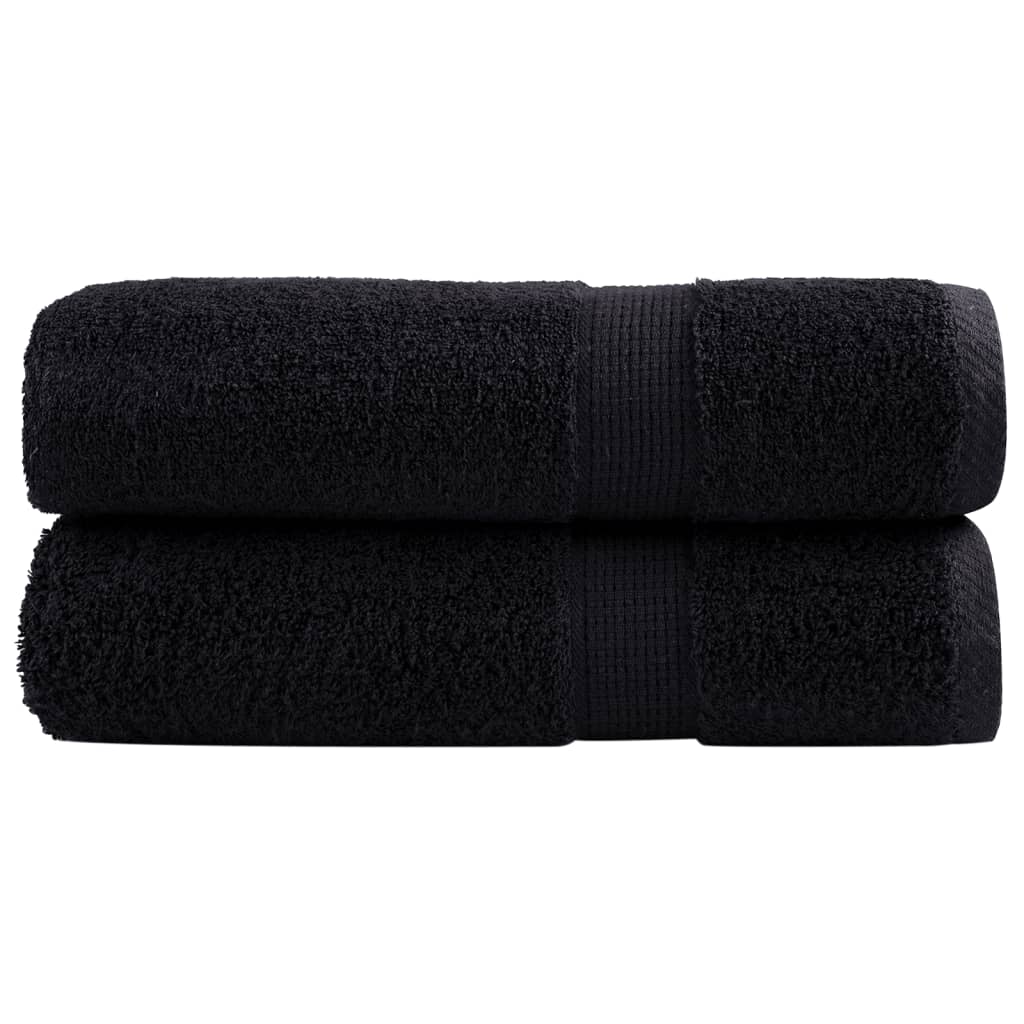 vidaXL Prémiové osušky SOLUND 2 ks černé 100x150 cm 600 g/m²