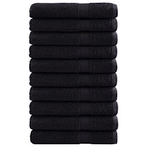 Premium ručníky SOLUND 10 ks černé 80 x 200 cm 600 g/m² - obrázek 1