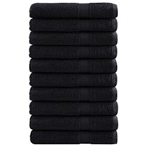 Premium brisače SOLUND 10 kos črna 100x200 cm 600 gsm