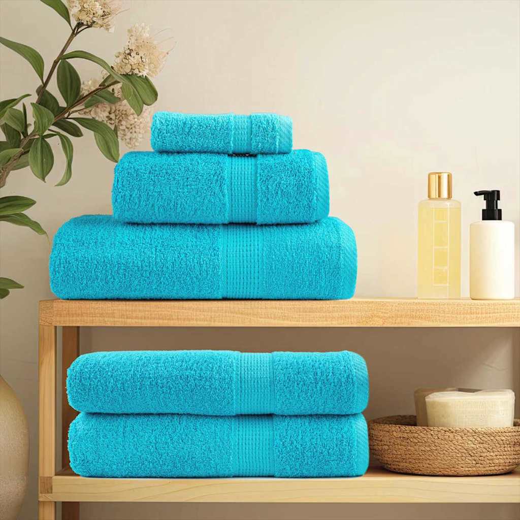 Vaskeklude 4 pcs Turkis 15 x 21 cm Bomuld