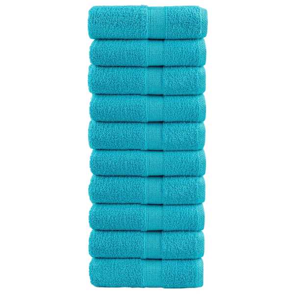 vidaXL premium-klassi pesur&auml;tikud SOLUND 10 tk t&uuml;rkiissinine 30 x 30 cm 600 g/m&sup2;