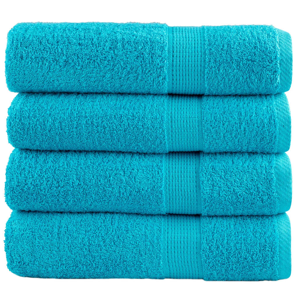 vidaXL Premium ručníky SOLUND 4 ks tyrkysové 50 x 100 cm 600 g/m²