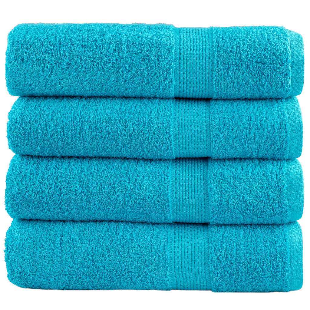 vidaXL Premium ručníky SOLUND 4 ks tyrkysové 70 x 140 cm 600 g/m²