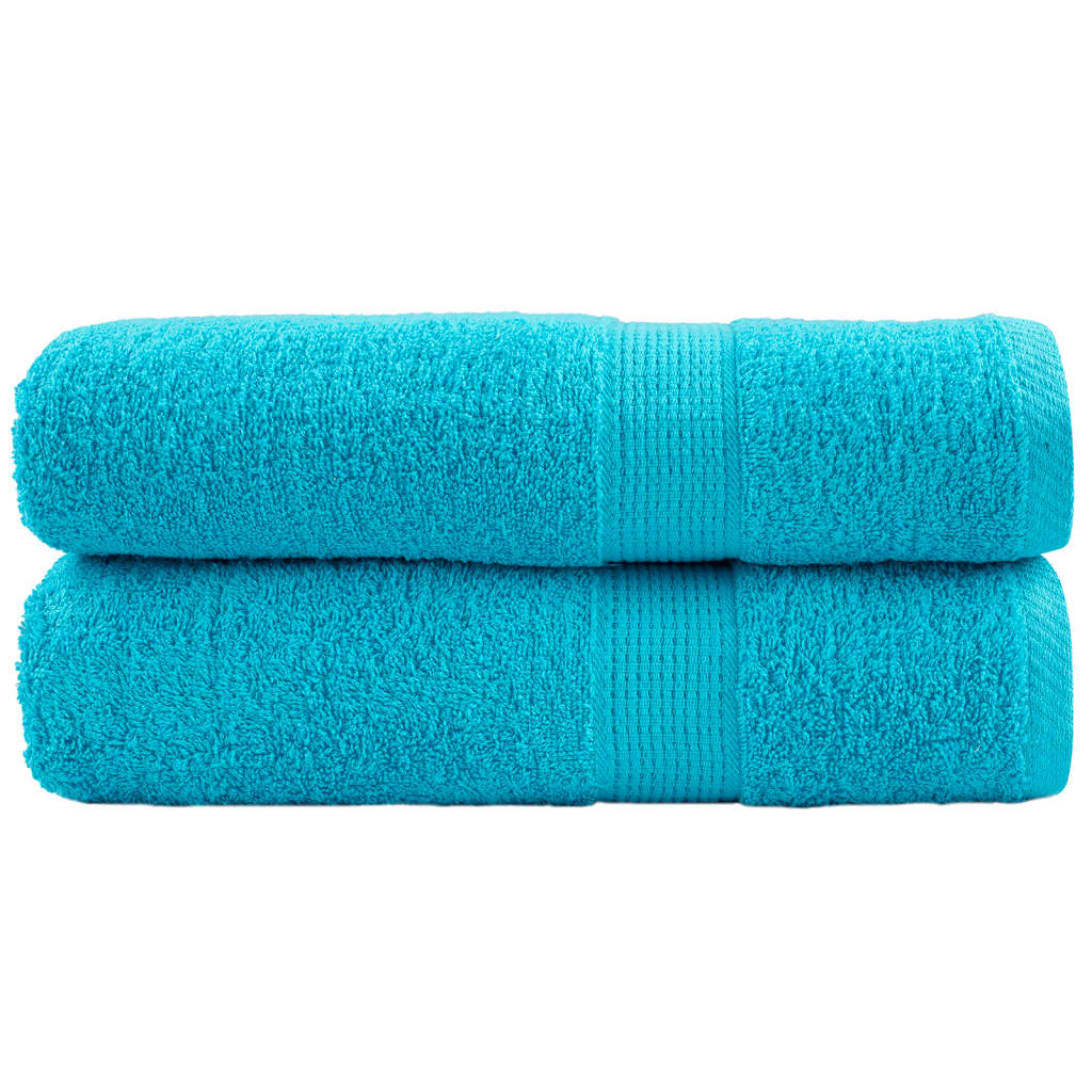 vidaXL Prémiové osušky SOLUND 2 ks tyrkysové 100x150 cm 600 g/m²