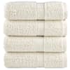 vidaXL premium-pesur&auml;tikud SOLUND 4 tk kreemjad 30 x 30 cm 600 g/m&sup2;
