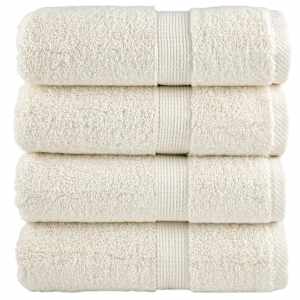 Premium brisače za pranje SOLUND 4 kosi kremne barve 30x30 cm 600 g/m²