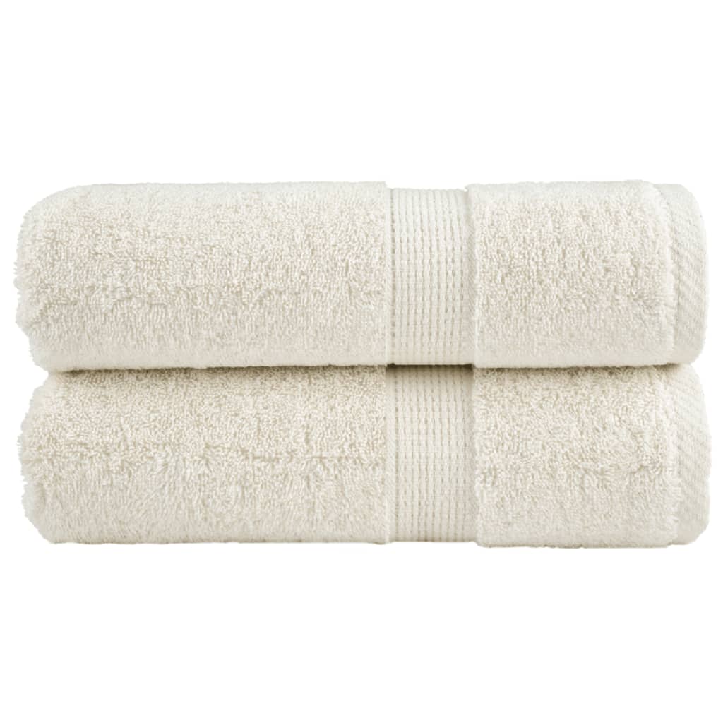 vidaXL Premium ručníky SOLUND 2 ks krémové 30 x 50 cm 600 g/m²
