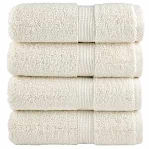 Premium brisače za goste SOLUND 4 kosi kremne barve 30x50 cm 600 g/m²