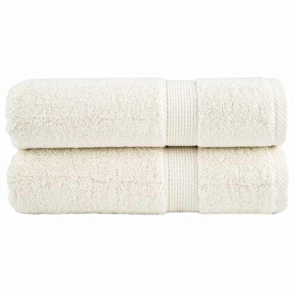 vidaXL premium-klassi k&auml;ter&auml;tikud SOLUND 2 tk kreemjad 50 x 100 cm 600 g/m&sup2;