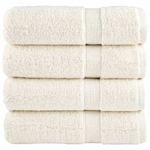 Premium brisače za roke SOLUND 4 kosi kremne barve 50x100 cm 600 g/m²