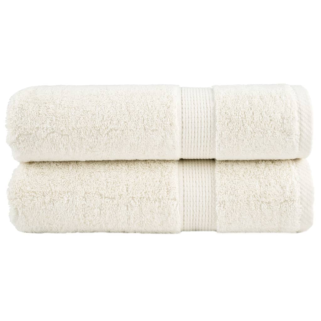 vidaXL Premium ručníky SOLUND 2 ks krémové 70 x 140 cm 600 g/m²