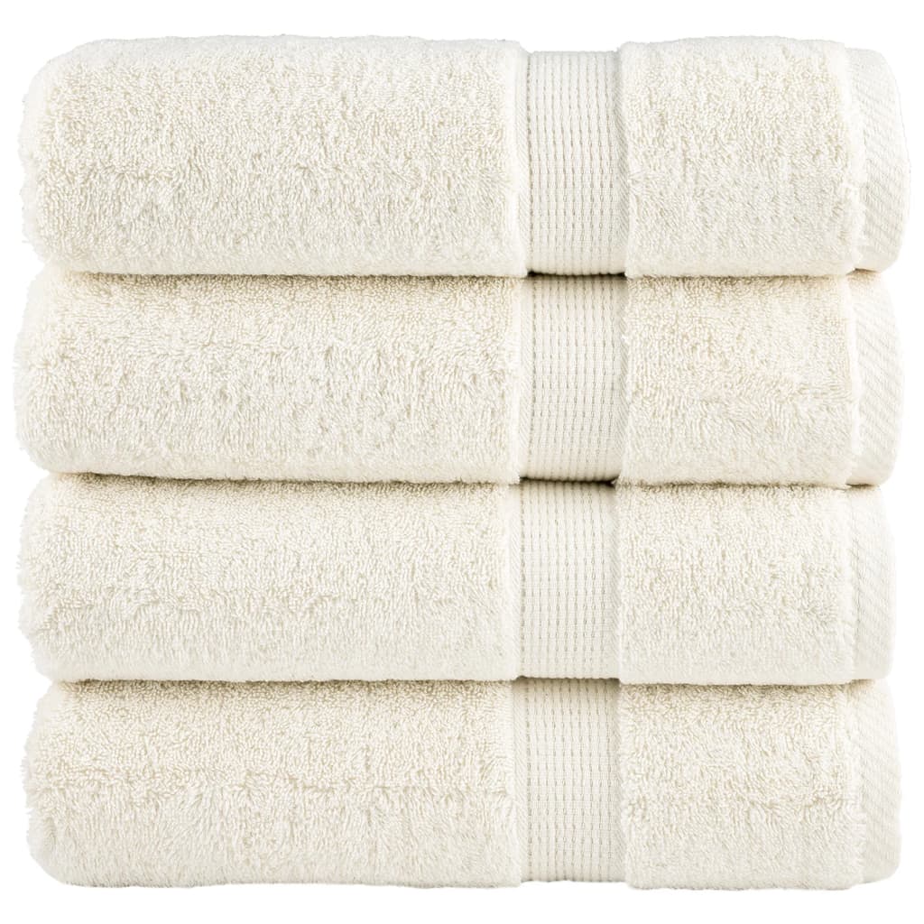 vidaXL Premium ručníky SOLUND 4 ks krémové 70 x 140 cm 600 g/m²