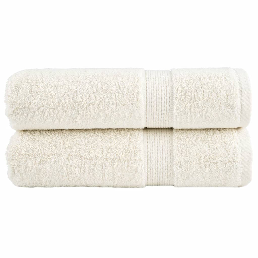 vidaXL Prémiové osušky SOLUND 2 ks krémové 100x150 cm 600 g/m²
