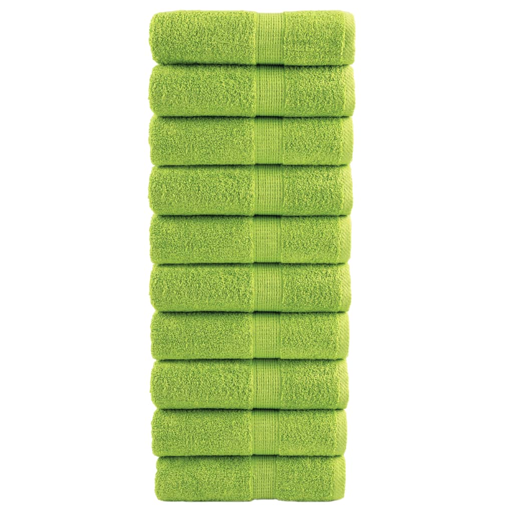 vidaXL Prémiové mycí utěrky SOLUND 10 ks jablečně zelené 30x30 cm 600 g/m²