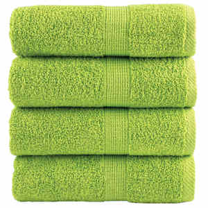 Premium brisače za goste SOLUND 4 kosi jabolčno zelene 30x50 cm 600 g/m²