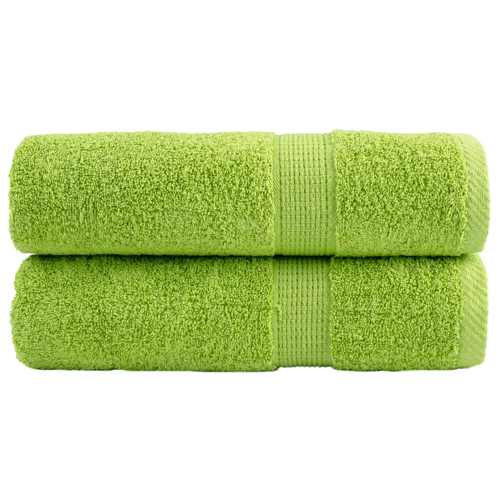 vidaXL Premium handdukar SOLUND 2 st äppelgrön 50x100 cm 600 gsm