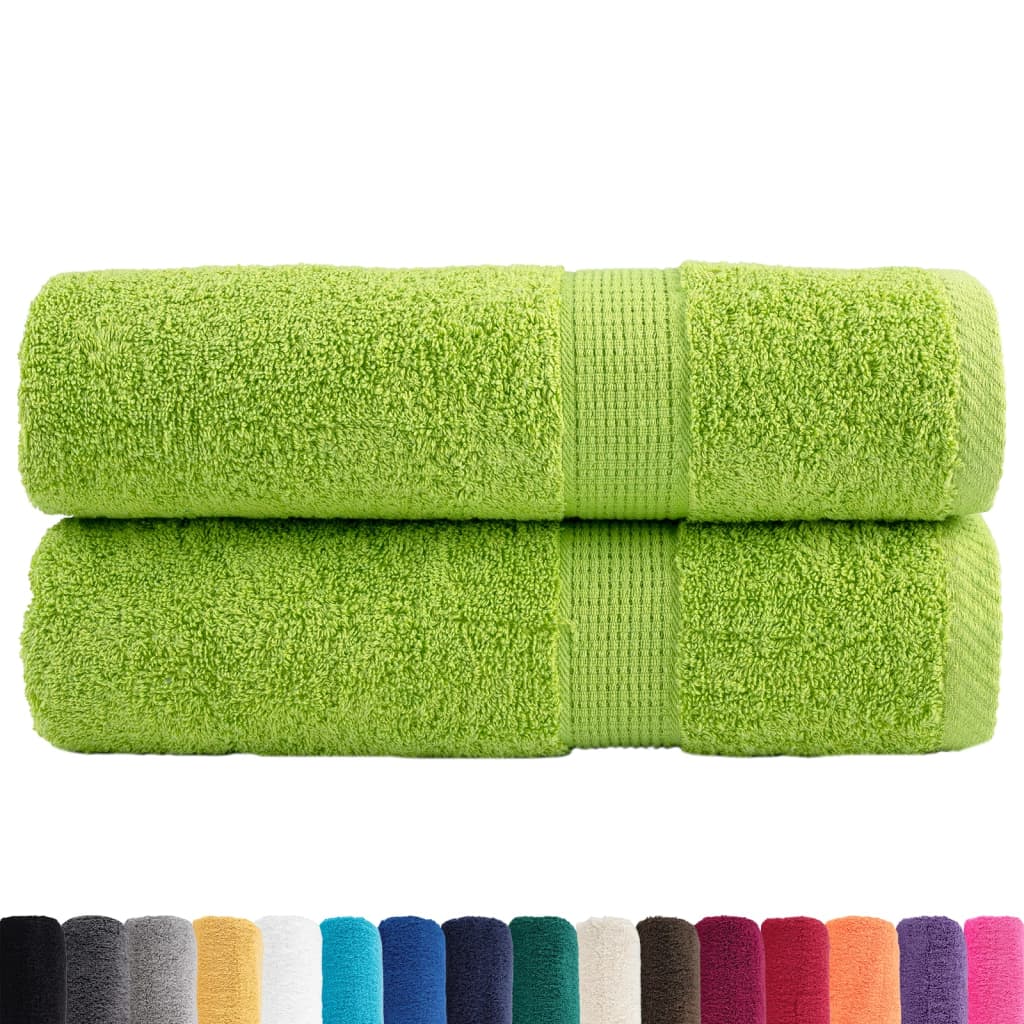 vidaXL Badhanddoeken SOLUND 2 st 600 g/m² 70x140 cm appelgroen