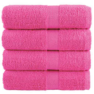 Premium brisače za pranje SOLUND 4 kosi roza 30x30 cm 600 g/m²