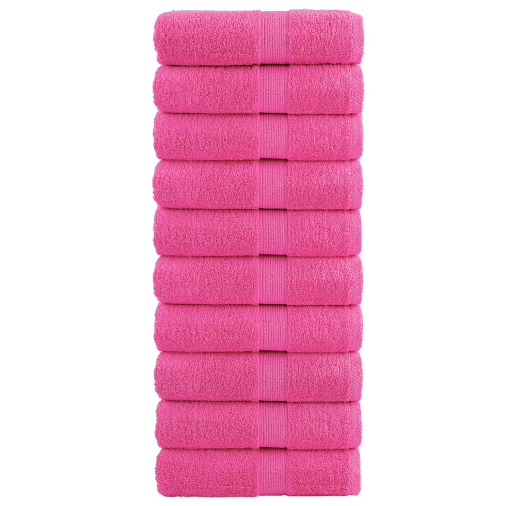 vidaXL Premium-pesupyyhkeet SOLUND 10 kpl pinkki 30x30 cm 600 gsm