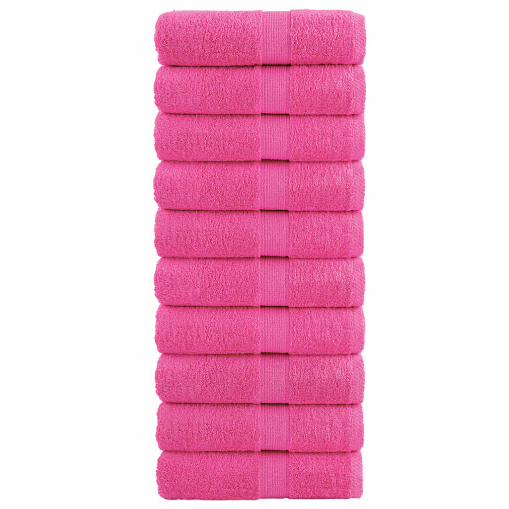 vidaXL Prémiové mycí utěrky SOLUND 10 ks růžové 30x30 cm 600 g/m²