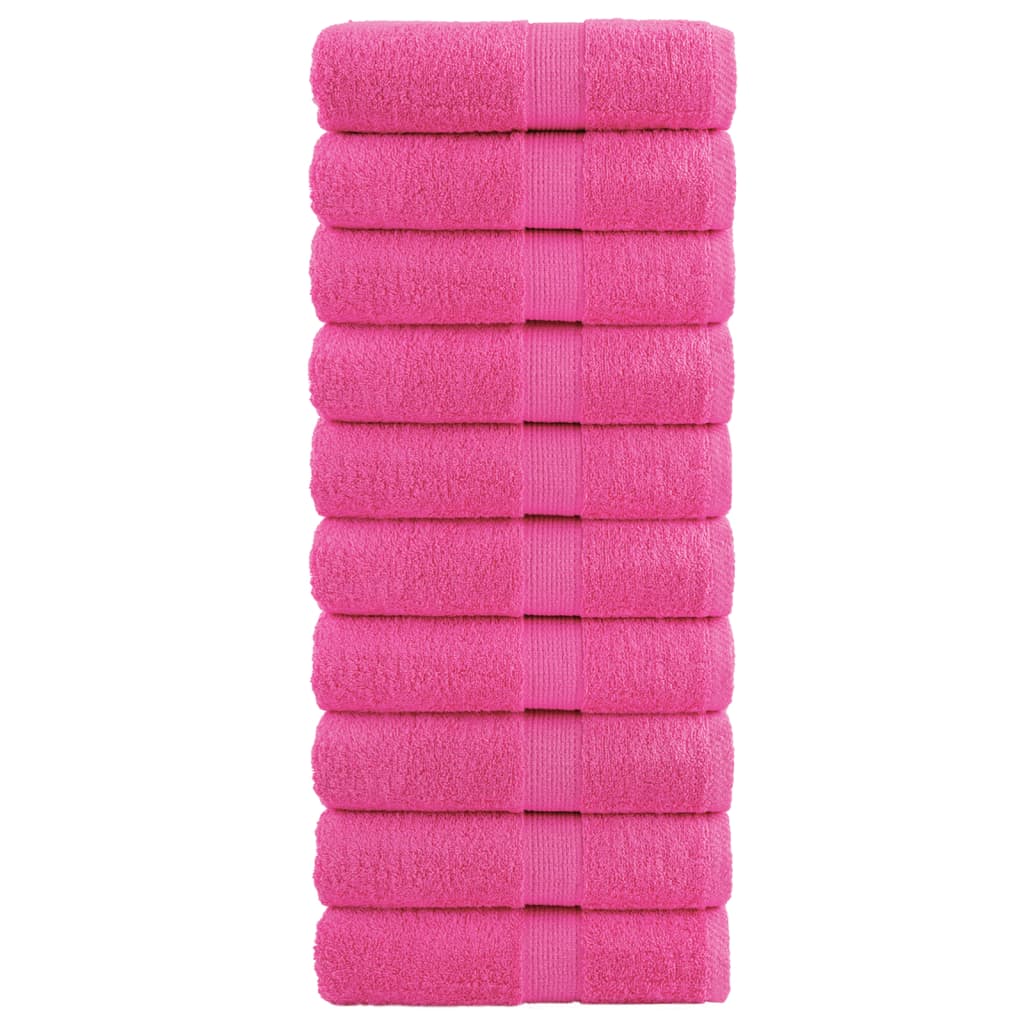 Asciugamani per Ospiti SOLUND 10 pz Rosa 30x50 cm 600 g/m²