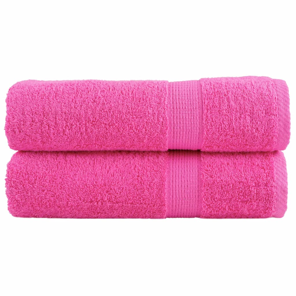 Premium-Handtücher 2 Stk. Rosa 50x100cm 600g/m² 100% Baumwolle