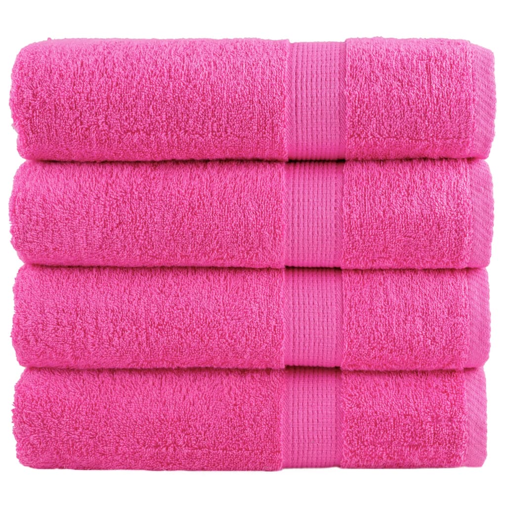 vidaXL Premium handdukar SOLUND 4 st rosa 50x100 cm 600 gsm
