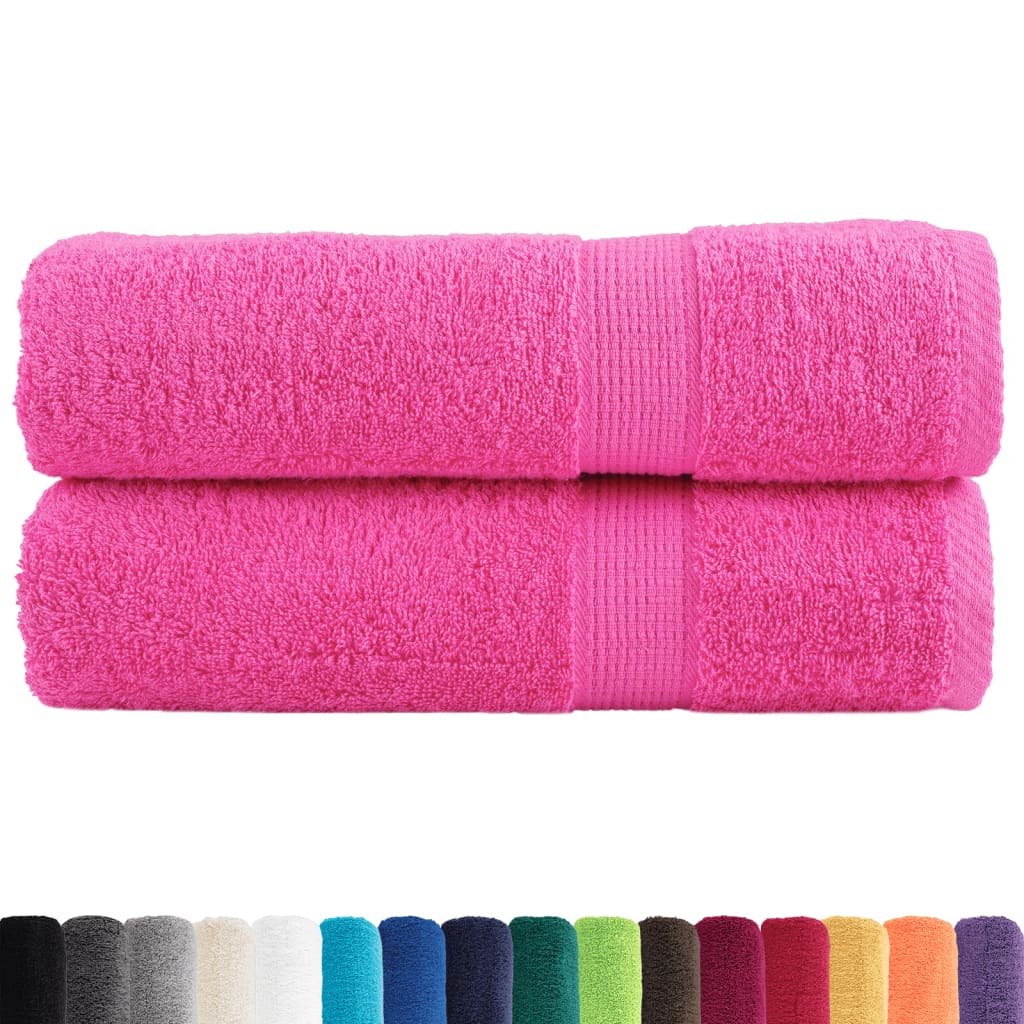 Thumbnail - vidaXL Premium-Duschtücher SOLUND 2 Stk. Rosa 70x140 cm 600 g/m²