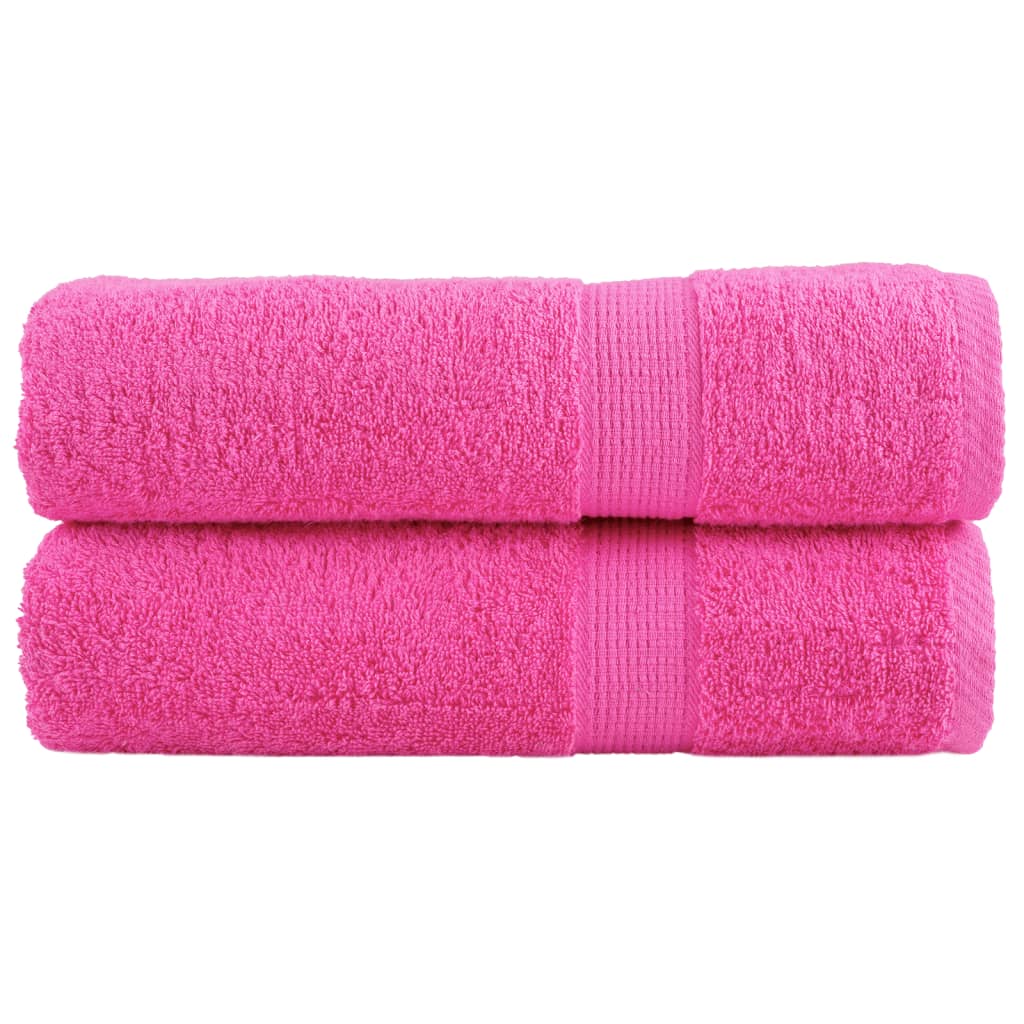 vidaXL Prémiové osušky SOLUND 2 ks růžové 100x150 cm 600 g/m²