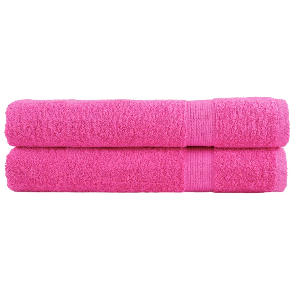 Premium-Saunatücher 2 Stk Rosa 80x200cm 600g/m² 100% Baumwolle