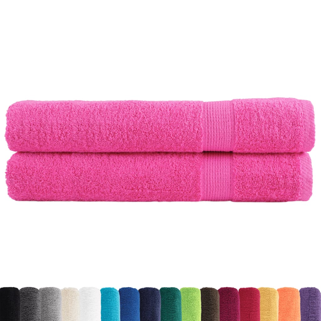 Thumbnail - vidaXL Premium-Handtücher SOLUND 2 Stk. Rosa 100x200 cm 600 g/m²