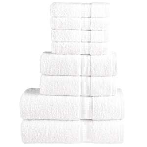 Komplet brisač iz bombaža 8-delni SOLUND bela 600 gsm