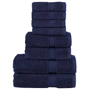8dílná sada ručníků Premium SOLUND navy modrá 600 g/m² - obrázek 1
