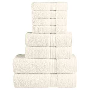 vidaXL 8-osaline r&auml;tikute komplekt SOLUND, kreemjas, 600 gsm